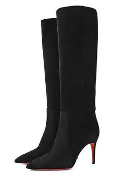 Замшевые сапоги Santoni