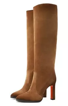 Замшевые сапоги Santoni
