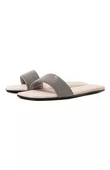 Замшевые шлепанцы Precious Brunello Cucinelli