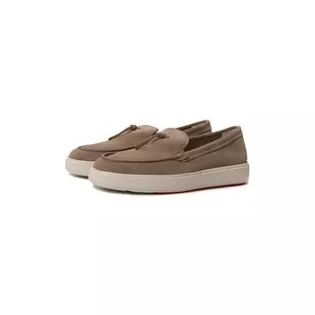 Замшевые слипоны Santoni
