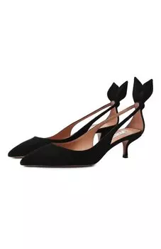 Замшевые туфли Bow Tie 50 Aquazzura