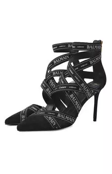 Замшевые туфли Couture 95 Balmain