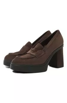 Замшевые туфли Santoni