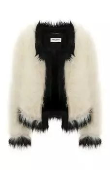 Жакет из экомеха Saint Laurent