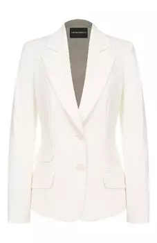 Жакет из хлопка и вискозы Emporio Armani