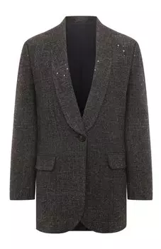 Жакет из шерсти и льна Brunello Cucinelli