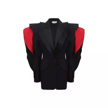 Жакет из шерсти и шелка Alexander McQueen