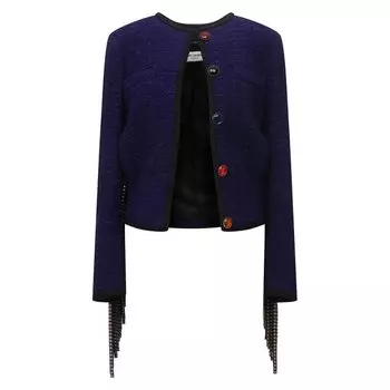Жакет из шерсти и шелка Saint Laurent
