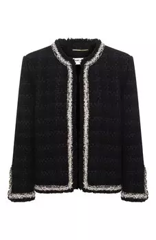 Жакет из шерсти и шелка Saint Laurent