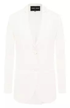 Жакет из смеси льна и рами Giorgio Armani