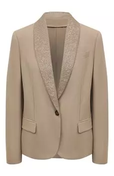 Жакет из вискозы и льна Brunello Cucinelli