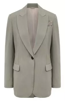 Жакет из вискозы и льна Brunello Cucinelli