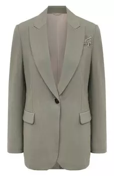 Жакет из вискозы и льна Brunello Cucinelli