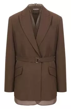 Жакет из вискозы и льна Brunello Cucinelli