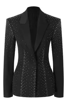 Жакет с отделкой стразами The Attico