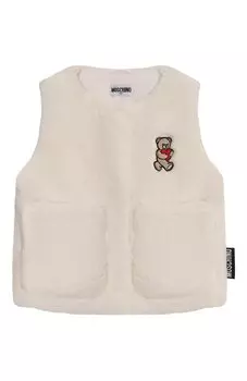 Жилет из экомеха Moschino