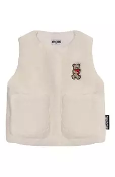 Жилет из экомеха Moschino