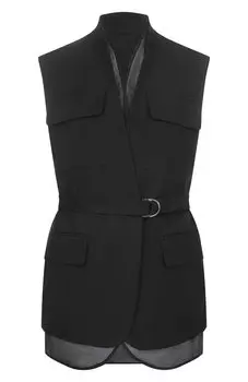 Жилет из хлопка и льна Brunello Cucinelli