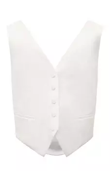 Жилет из хлопка и льна Nina Ricci