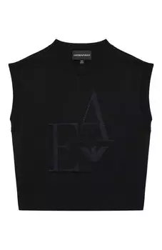 Жилет из хлопка и вискозы Emporio Armani