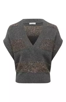 Жилет из шерсти и кашемира Brunello Cucinelli