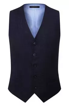 Жилет из шерсти и шелка Giorgio Armani