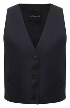 Жилет из шерсти и шелка Lesyanebo