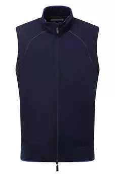 Жилет из шерсти и шелка Zilli Sport