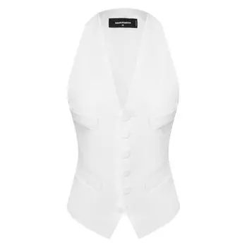 Жилет из смеси хлопка и шелка Dsquared2