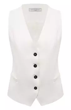 Жилет из вискозы и льна Antonelli Firenze