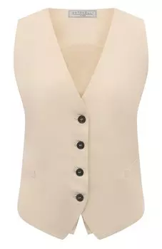 Жилет из вискозы и льна Antonelli Firenze