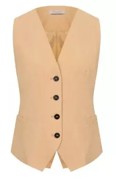 Жилет из вискозы и льна Antonelli Firenze