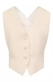 Жилет из вискозы и льна Dondup