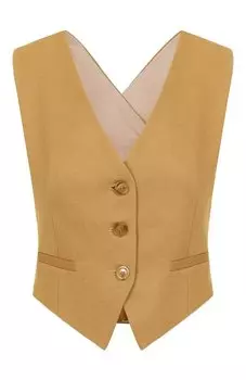 Жилет из вискозы и льна Dondup