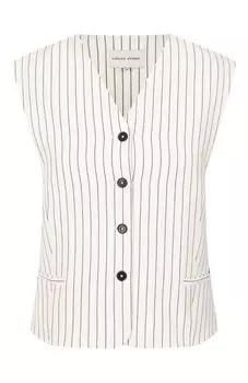 Жилет из вискозы и льна Loulou Studio