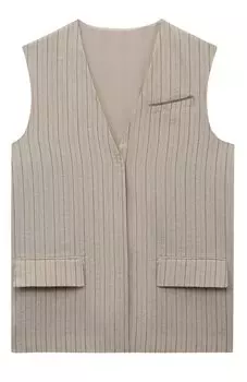 Жилет изо льна и хлопка Brunello Cucinelli