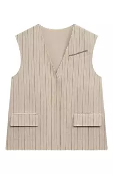 Жилет изо льна и хлопка Brunello Cucinelli