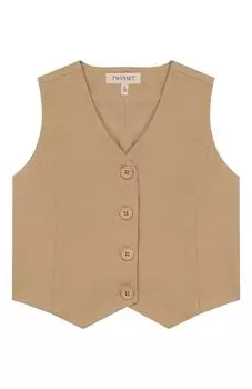 Жилет изо льна и хлопка Twinset