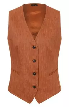 Жилет изо льна и шерсти Kiton