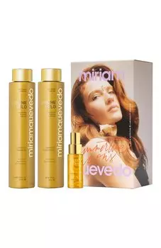 Золотой набор-люкс для питания и сияния волос (250+250+30ml) Miriamquevedo