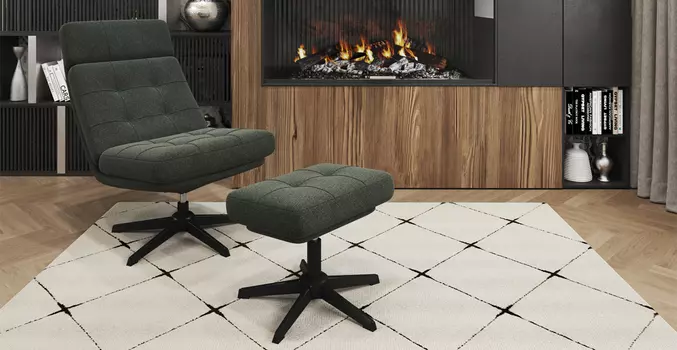 Кресло с банкеткой Цвет Диванов