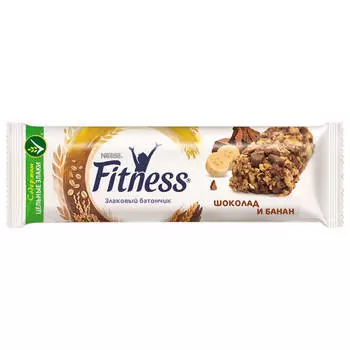 Батончик Fitness 23.5г с цельными злаками бананом и шоколадом