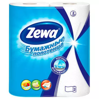 Бумажные полотенца Zewa, 2 рулона