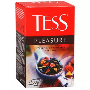 Чай черный Tess Pleasure байховый с фруктовыми добавками 100г