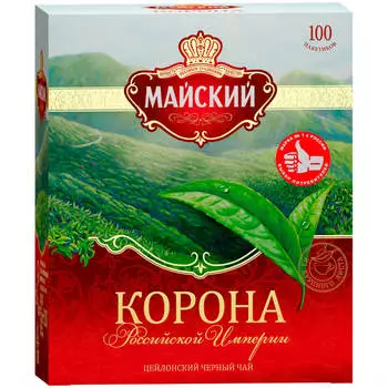 Чай Майский 100 пак*2 г корона российской империи черный