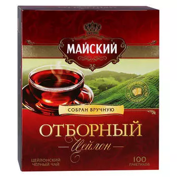 Чай Майский 100 пак*2 г отборный черный