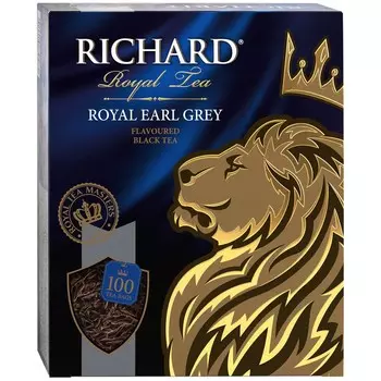 Чай чёрный RICHARD Royal Classic ROYAL EARL GREY байховый цейлонский с ароматом бергамота 100шт