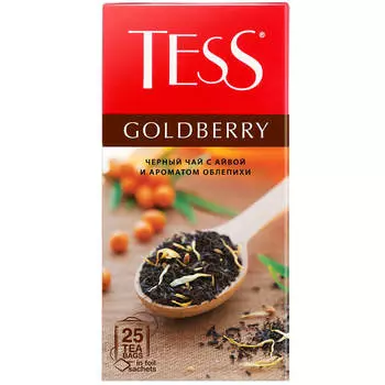 Чай Tess 25пак*1,5г Goldберри черный