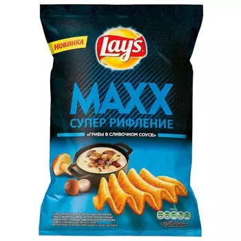 Чипсы Lay's макс 145г грибы в сливочном соусе