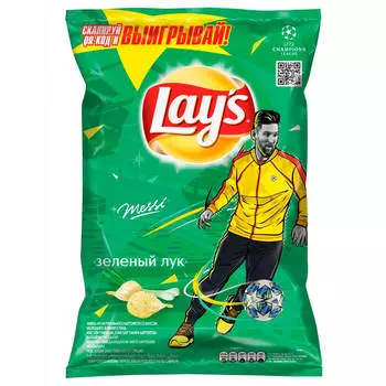 Чипсы Lays 90г зеленый лук